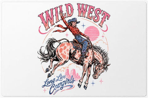 Wild West Long Live Cowgirls Bucking Horse Sublimation PNG SVG BillahCrafts 