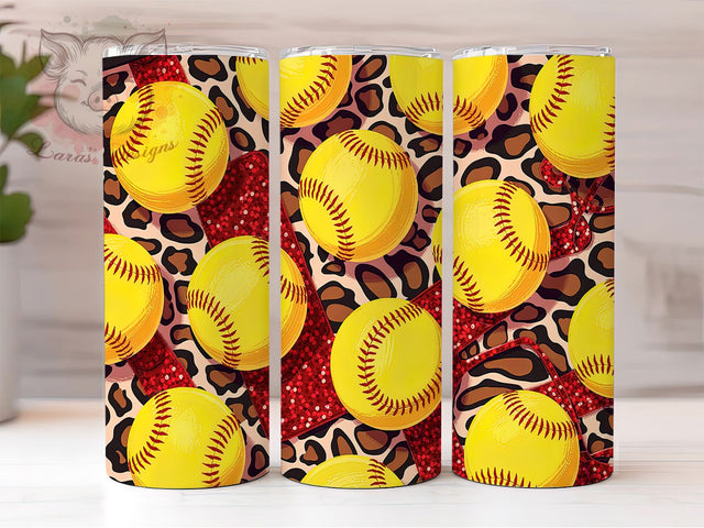 Wild West Sports Tumbler, Cowboy Softball Design, 20oz Rodeo Tumbler Wrap, Baseball Western Theme, Sublimation Cowgirl Gift, Custom Softball Tumbler, Wild West Game Day Tumbler Sublimation Lara' s Designs 