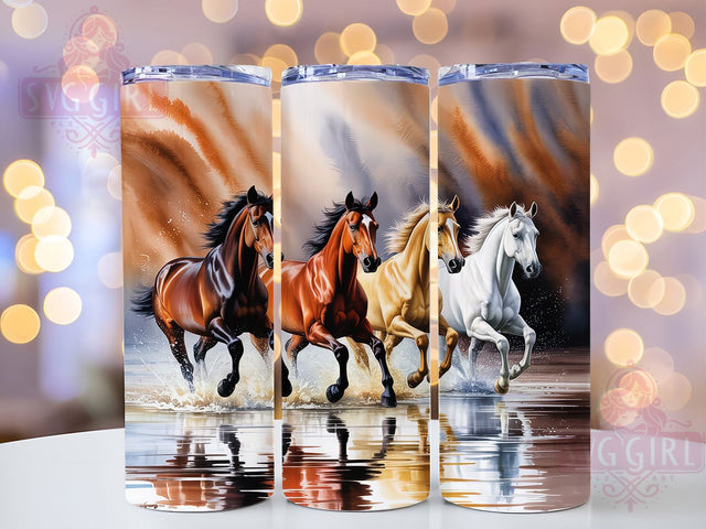 Wild Woodland Horse Tumbler Wrap, Forest Horse Design, Equine Tumbler Sublimation, Horse Lover Gift, 20oz Tumbler Template, Woodland Horse PNG, Nature Horse Design Sublimation SvggirlplusArt 