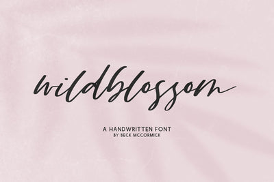 Wildblossom Script Font Beck McCormick 
