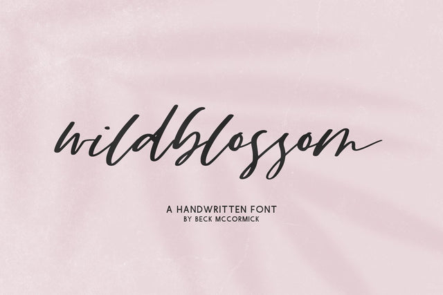 Wildblossom Script Font Beck McCormick 