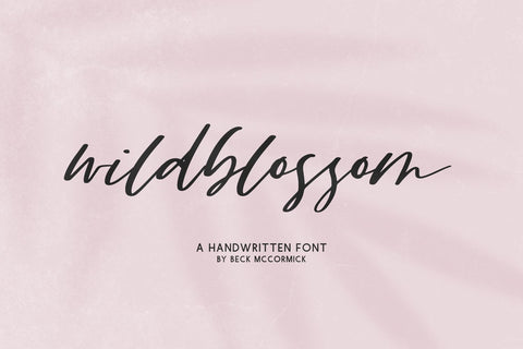 Wildblossom Script Font Beck McCormick 