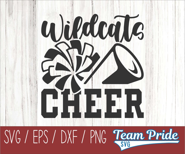 Wildcat Cheer SVG Printable Digital Download SVG, EPS, DXF, PNG SVG Team Pride SVG 