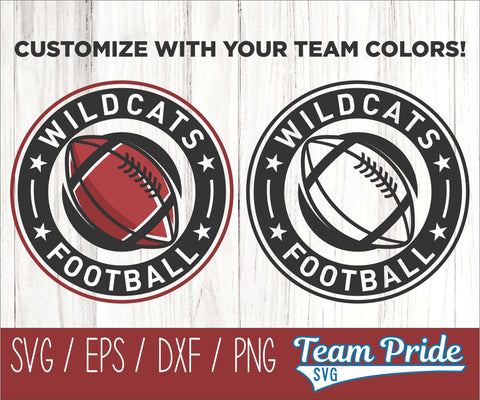 Wildcats Football SVG Digital Download Printable - SVG, EPS, DXF, PNG 5 SVG Team Pride SVG 