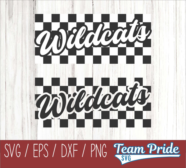 Wildcats Retro Team Design SVG Digital Download Printable - SVG, EPS, DXF, PNG SVG Team Pride SVG 