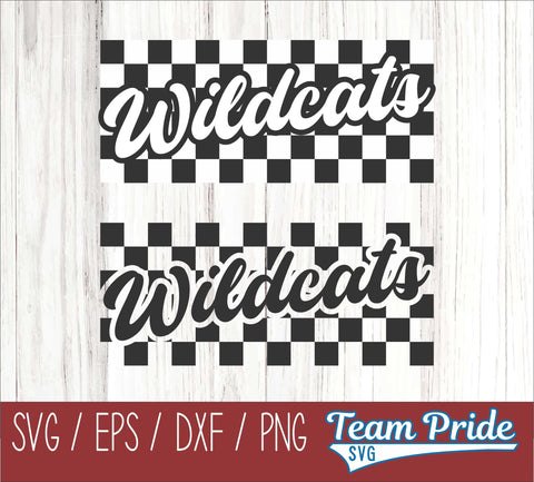 Wildcats Retro Team Design SVG Digital Download Printable - SVG, EPS, DXF, PNG SVG Team Pride SVG 