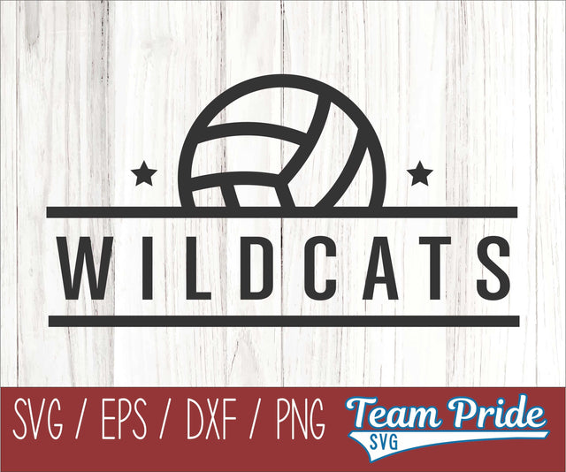 Wildcats Volleyball SVG Digital Download Printable - SVG, EPS, DXF, PNG 2 SVG Team Pride SVG 