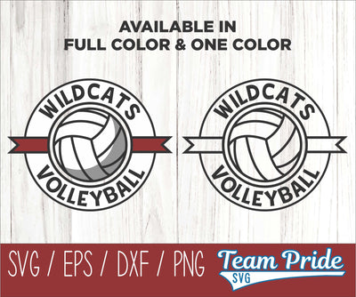 Wildcats Volleyball SVG Digital Download Printable - SVG, EPS, DXF, PNG SVG Team Pride SVG 