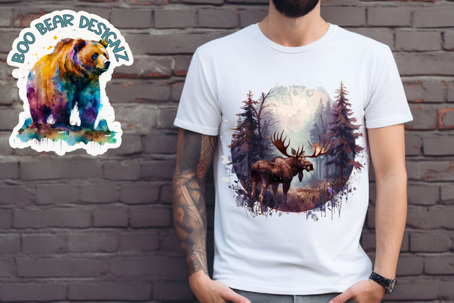 Wilderness Clipart Sublimation Boo Bear Designz 