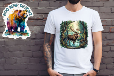 Wilderness Moose Clipart Sublimation Boo Bear Designz 