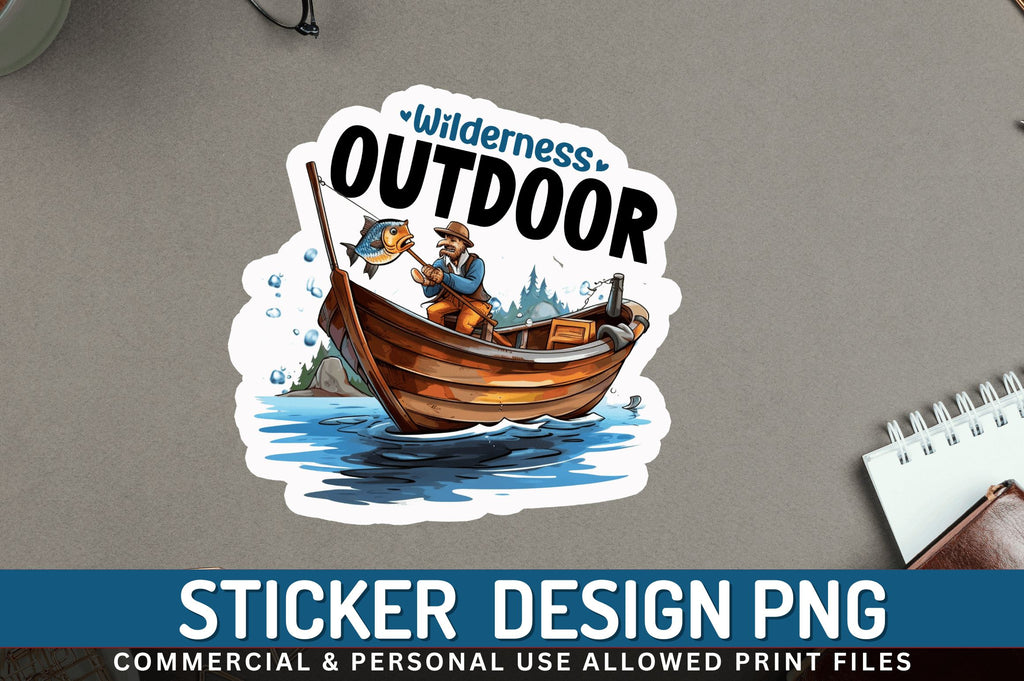 Wilderness outdoor Sticker Design - So Fontsy