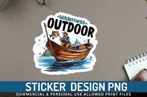 Wilderness outdoor Sticker Design Sublimation Regulrcrative 