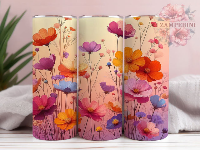 Wildflower 20oz Tumbler Wrap, Wildflower Tumbler, Spring Floral Wrap, 20oz Sublimation Design, Nature Drinkware, Custom Tumbler, Gift for Gardeners, Spring Decor Sublimation Li Zamperini 