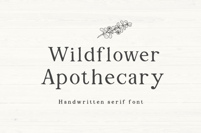 Wildflower Apothecary Font Manjali_Studio 
