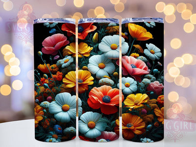Wildflower Boho Floral 20oz Tumbler, Floral Cup Wrap, Rustic Boho Design, Sublimation Tumbler Wrap, 20Oz Tumbler Design, Artistic Wildflower Cup, Stylish Boho Floral Wrap Sublimation SvggirlplusArt 