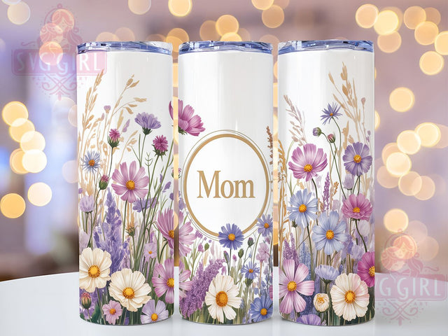 Wildflower Boho Mom Tumbler Wrap, Mom Tumbler Design, Floral Tumbler Wrap, 20oz Skinny Tumbler, Boho Flower Tumbler, Nature Tumbler Sublimation, Mother’s Day Tumbler Wrap Sublimation SvggirlplusArt 