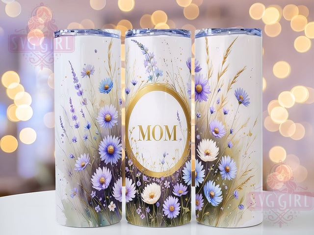 Wildflower Boho Mom Tumbler Wrap, Mom Tumbler Design, Floral Tumbler Wrap, 20oz Skinny Tumbler, Boho Flower Tumbler, Nature Tumbler Sublimation, Mother’s Day Tumbler Wrap Sublimation SvggirlplusArt 
