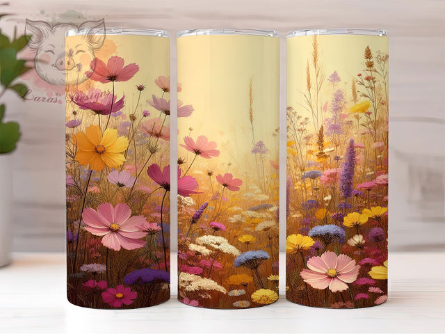 Wildflower Botanical Nature Tumbler, Wildflower Design, Garden Gift Wrap, Floral Pattern Art, Nature Tumbler, Botanical Design, Flower Lover Gift Sublimation Lara' s Designs 