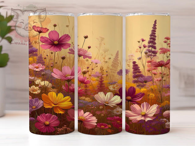 Wildflower Botanical Nature Tumbler, Wildflower Design, Garden Gift Wrap, Floral Pattern Art, Nature Tumbler, Botanical Design, Flower Lover Gift Sublimation Lara' s Designs 
