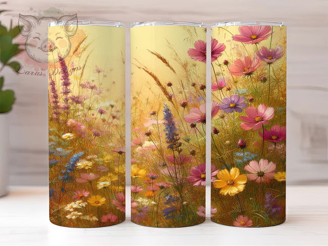 Wildflower Botanical Nature Tumbler, Wildflower Design, Garden Gift Wrap, Floral Pattern Art, Nature Tumbler, Botanical Design, Flower Lover Gift Sublimation Lara' s Designs 