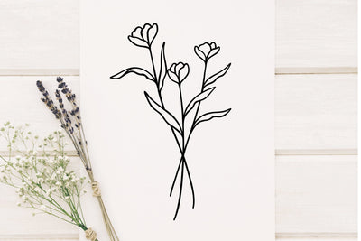 Wildflower Bouquet Artwork SVG RFCreative 