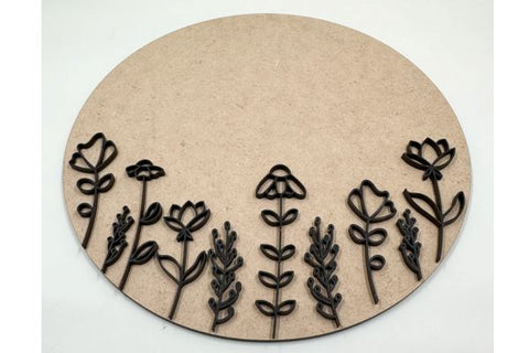 Wildflower Circle Nursery Sign Laser SVG SVG Crafting With Brenna 