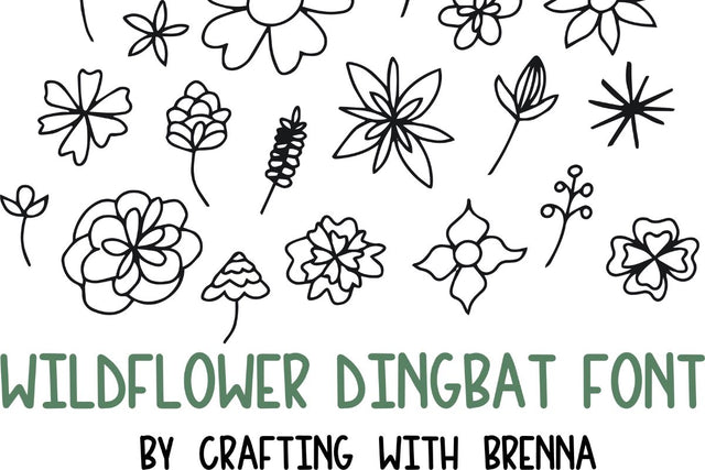 Wildflower Dingbat Font Font Crafting With Brenna 
