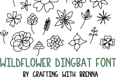 Wildflower Dingbat Font Font Crafting With Brenna 