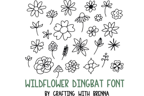 Wildflower Dingbat Font Font Crafting With Brenna 