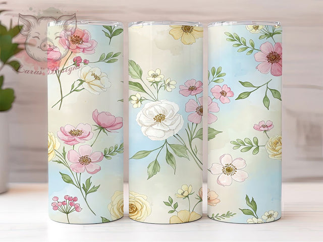 Wildflower Dreamy Meadow 20oz Tumbler, Dreamy Meadow Wrap, 20oz Sublimation Wrap, Floral Nature Cup, Boho Flower Design, Rustic Bloom Tumbler, Spring Garden Art Sublimation Lara' s Designs 
