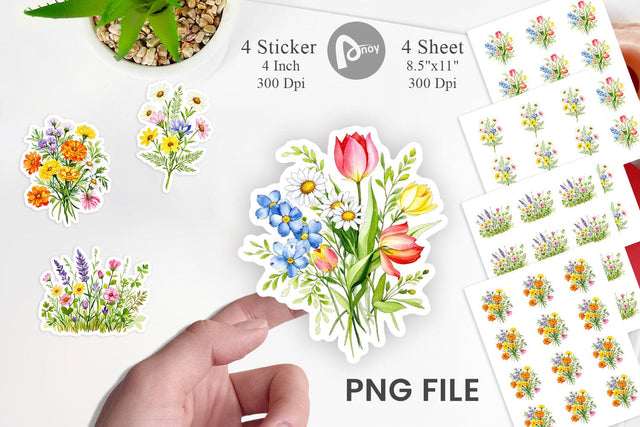 Wildflower Drift Sticker Sublimation artnoy 
