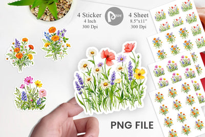 Wildflower Drift Sticker Sublimation artnoy 