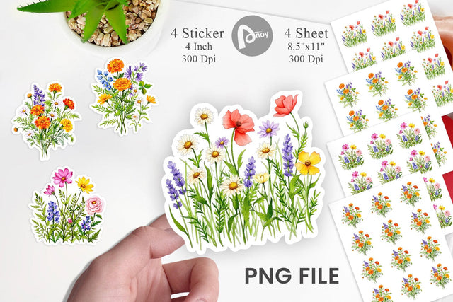 Wildflower Drift Sticker Sublimation artnoy 