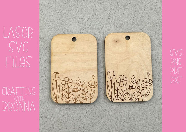 Wildflower Engraved Ornament Laser SVG File SVG Crafting With Brenna 