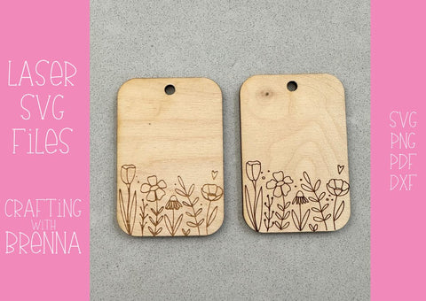 Wildflower Engraved Ornament Laser SVG File SVG Crafting With Brenna 