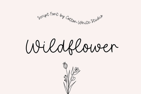 Wildflower Font Cotton White Studio 
