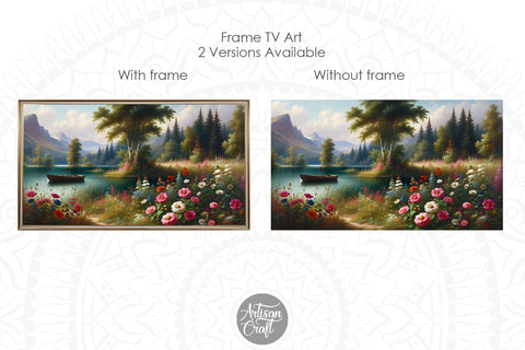 Wildflower Frame TV art, wildflower field, spring Frame TV art Digital Pattern Artisan Craft SVG 