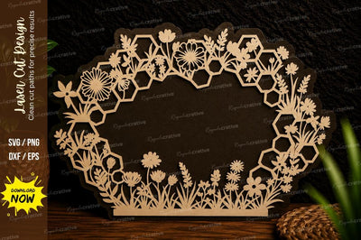 Wildflower Garden Arch Frame Laser Cut Svg Design SVG Regulrcrative 