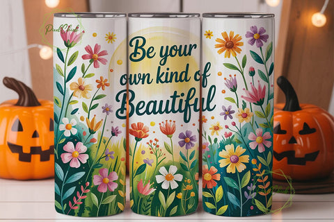 Wildflower Meadow 20oz Tumbler Wrap Sublimation PixelChick 