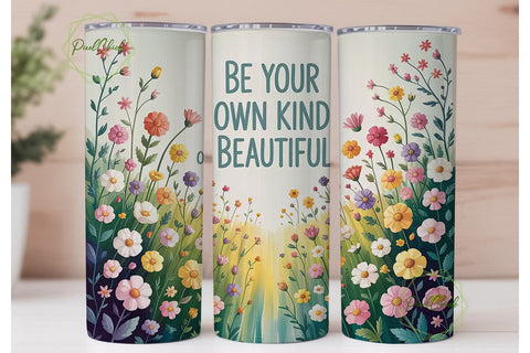 Wildflower Meadow 20oz Tumbler Wrap Sublimation PixelChick 