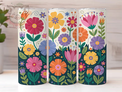 Wildflower Meadow Garden Tumbler, Floral Garden Tumbler, Stylish 20oz Wrap, Sublimation Design, Trendy Gift Idea, Rustic Meadow Wrap, Botanical Wildflower Tumbler Sublimation Lara' s Designs 