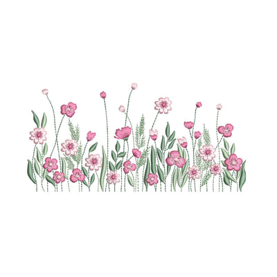 Wildflower Meadow Machine Embroidery Design, 4 sizes, Instant Download Embroidery/Applique DESIGNS Nino Nadaraia 