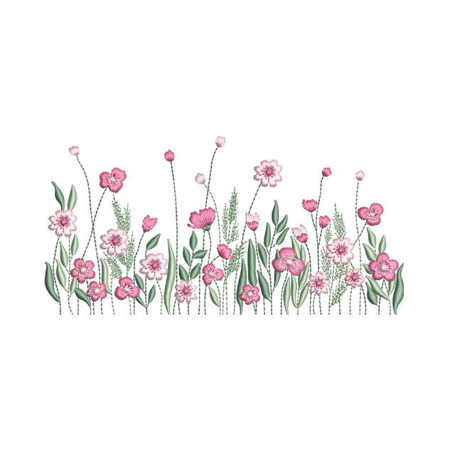 Wildflower Meadow Machine Embroidery Design, 4 sizes, Instant Download Embroidery/Applique DESIGNS Nino Nadaraia 