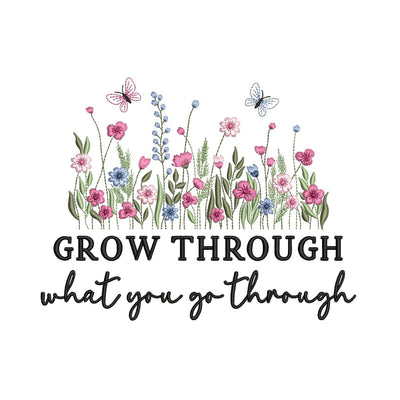 Wildflower Meadow Machine Embroidery Design, 4 sizes, Instant Download Embroidery/Applique DESIGNS Nino Nadaraia 