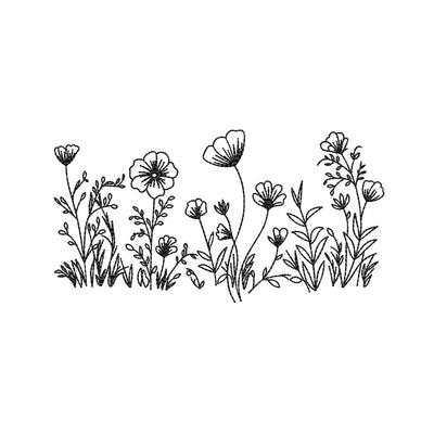 Wildflower Meadow Machine Embroidery Design, 5 sizes, Instant Download Embroidery/Applique DESIGNS Nino Nadaraia 