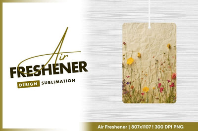 Wildflower meadow on textured paper background Sublimation Regulrcrative 