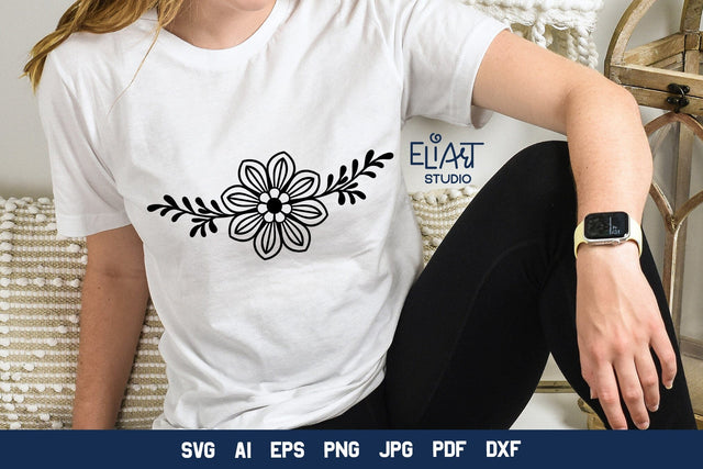 Wildflower SVG Border, Floral Border SVG Cut File. SVG Elinorka 
