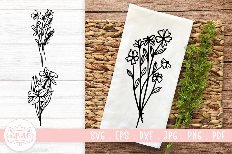 Wildflower SVG Cut File - So Fontsy