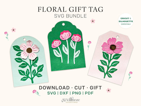Wildflower Tag SVG Set SVG Aja Nicole Designs 