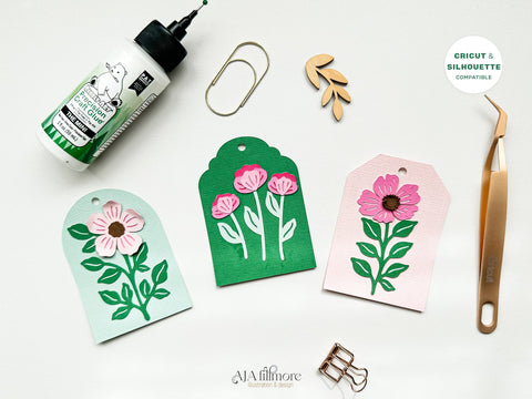 Wildflower Tag SVG Set SVG Aja Nicole Designs 